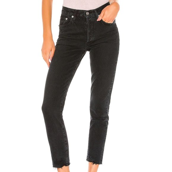 Agolde Jamie Jeans in Compass Black - Picture 1 of 11